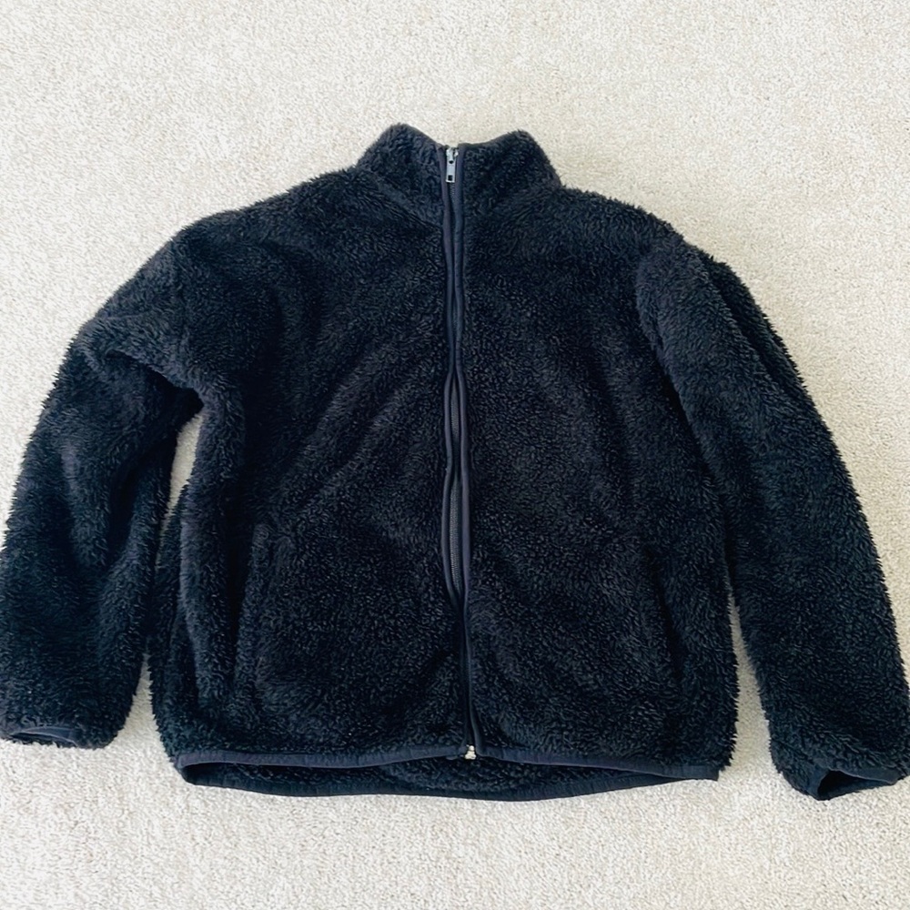 Forever21 Fuzzy Zip Up Sweater